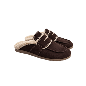 Sabot Donna in Camoscio con Interno PELLICCIA - TESTA DI MORO ART 90