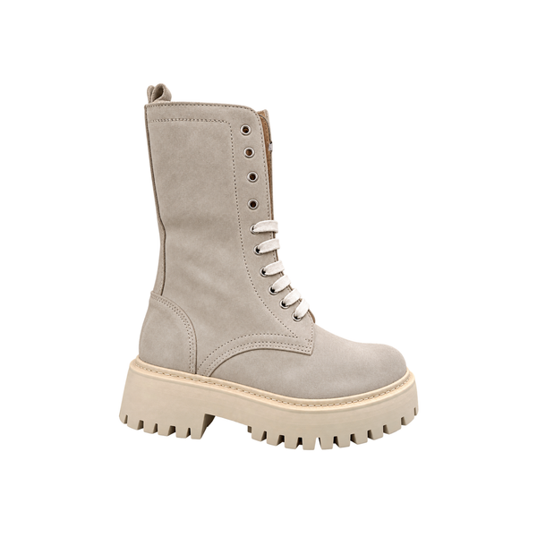 Anfibi in camoscio con Suola Carrarmato – BEIGE ART.3000