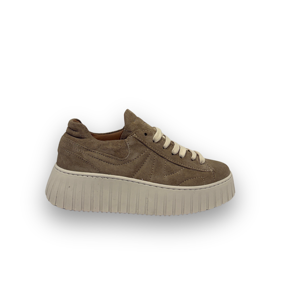 Sneaker platform scamosciata  – Taupe ART.64