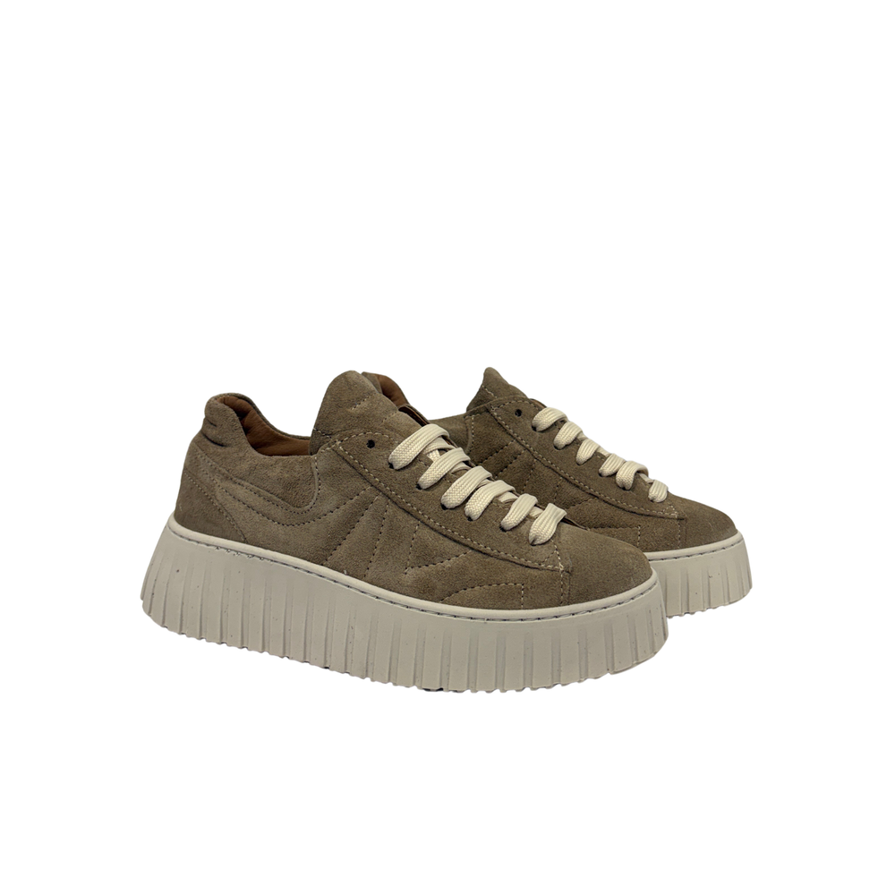 Sneaker platform scamosciata  – Taupe ART.64