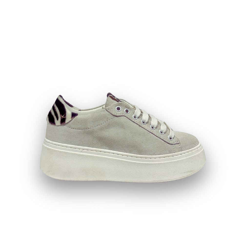 Sneaker scamosciata Ghiaccio Zebrato con Suola Bianca – Ghiaccio Zebrato ART.20