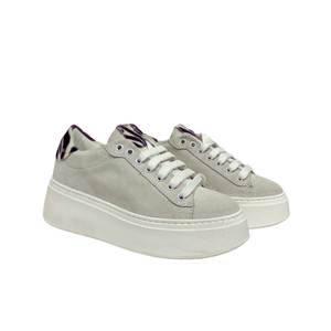 Sneaker scamosciata Ghiaccio Zebrato con Suola Bianca – Ghiaccio Zebrato ART.20
