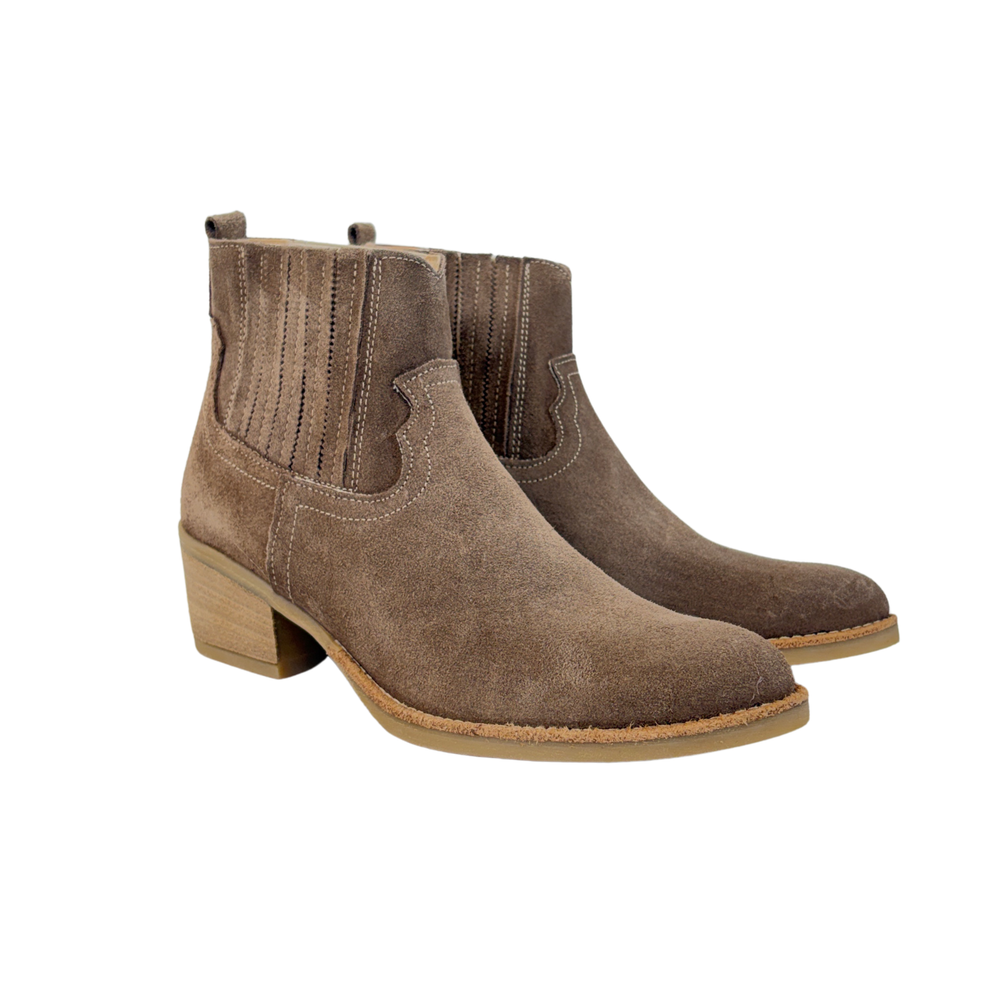 Stivaletto Texano in Camoscio – Taupe ART.8