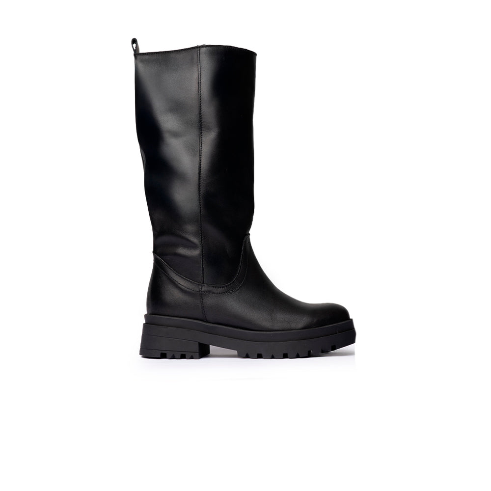 Stivali Alti in pelle – Nero