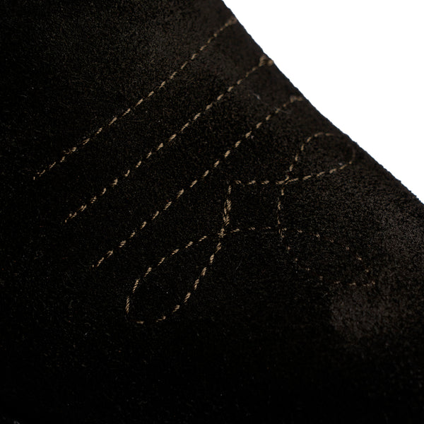 Stivale Texano in Camoscio Verde con Frange – Verde