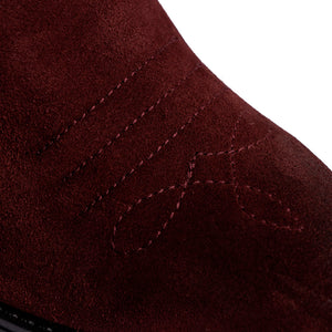 Stivale Texano in Camoscio Bordeaux con Frange – Bordeaux