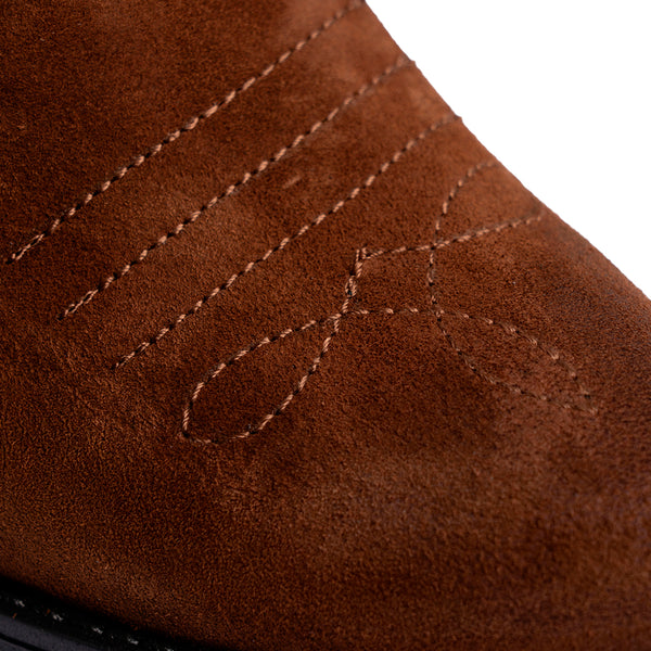 Stivale Texano in Camoscio Cuoio con Frange – Cuoio ART.03