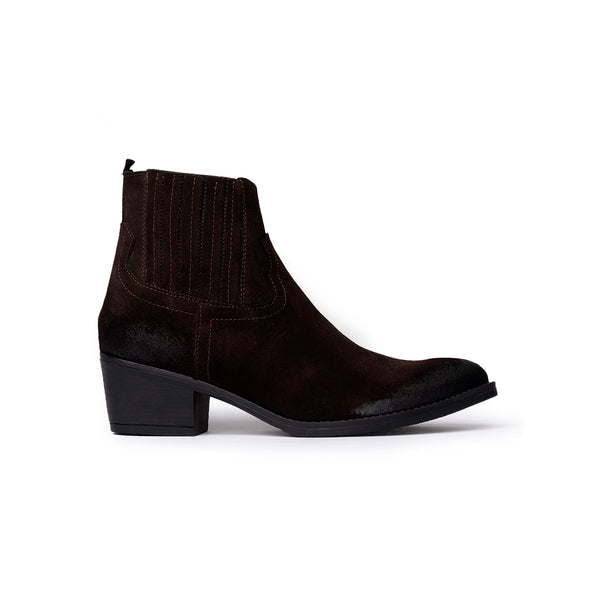 Stivaletto Texano in Camoscio – Marrone Scuro