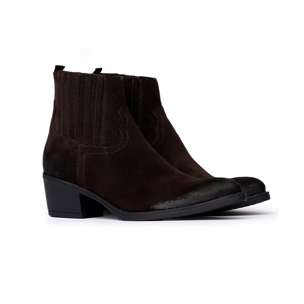 Stivaletto Texano in Camoscio – Marrone Scuro