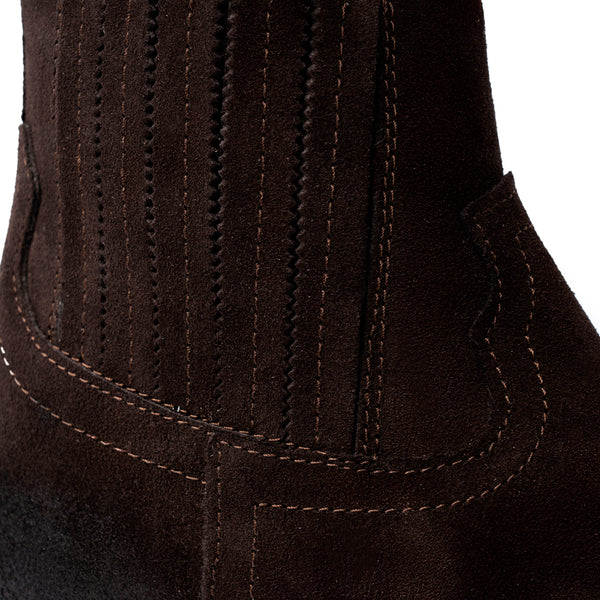Stivaletto Texano in Camoscio – Marrone Scuro