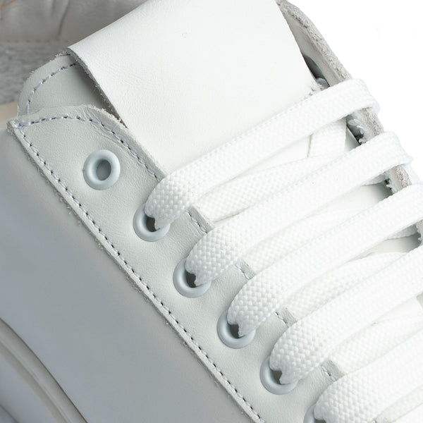 Sneaker in pelle bianca Uomo