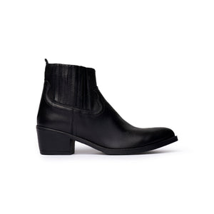 Stivaletti Texani in Pelle Nera – Nero