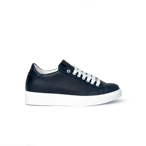 Sneaker in pelle blu navy Uomo