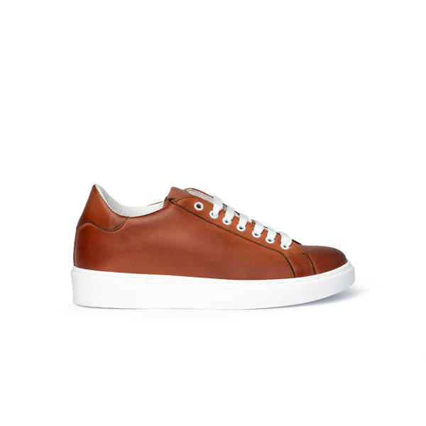 Sneaker in pelle marrone Uomo