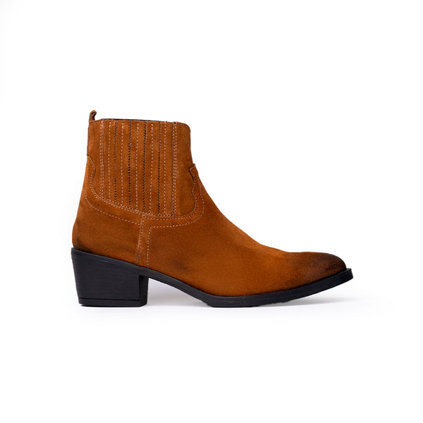 Stivaletti Texani in Camoscio – Marrone