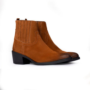Stivaletti Texani in Camoscio – Marrone