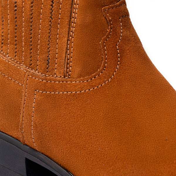 Stivaletti Texani in Camoscio – Marrone