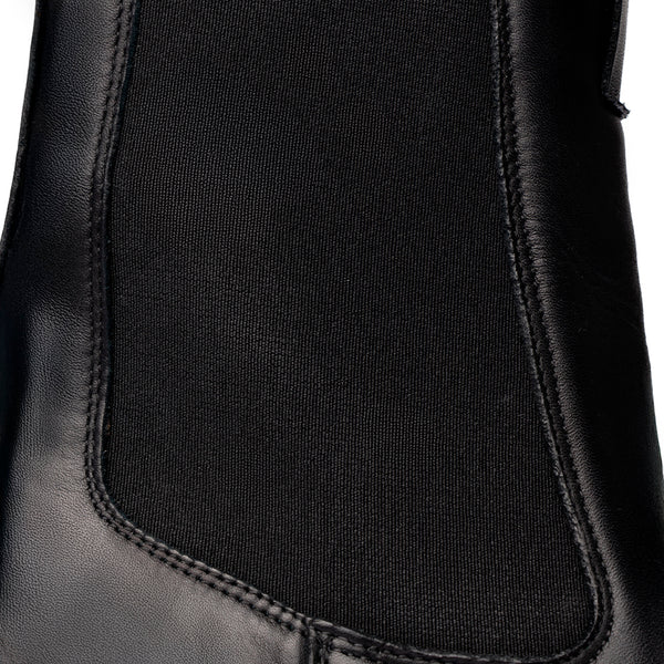 Chelsea Boots in Pelle Suola Carrarmato – Nero