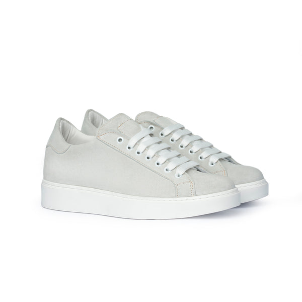 Sneaker in suede beige chiaro Uomo
