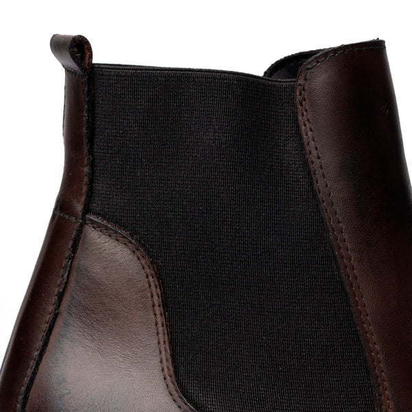 Stivaletto Chelsea in pelle marrone