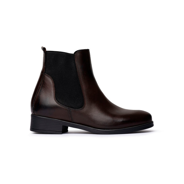 Stivaletto Chelsea in pelle marrone