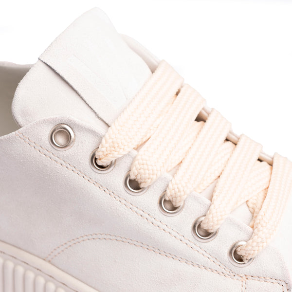 Sneakers platform con punta gommata - Panna