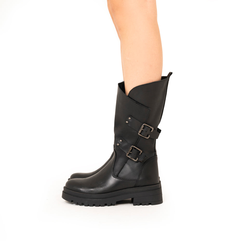 Stivale Biker con Zip Laterale – Nero ART.1530