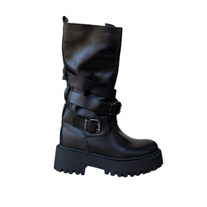 Stivale in Pelle con doppia fibbia - ART 3029