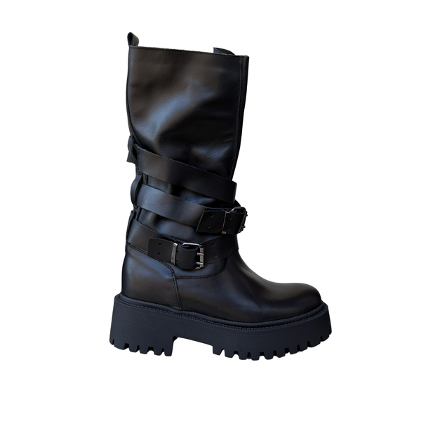 Stivale in Pelle con doppia fibbia - ART 3029