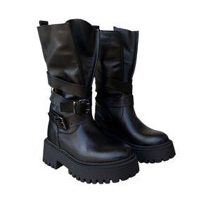 Stivale in Pelle con doppia fibbia - ART 3029