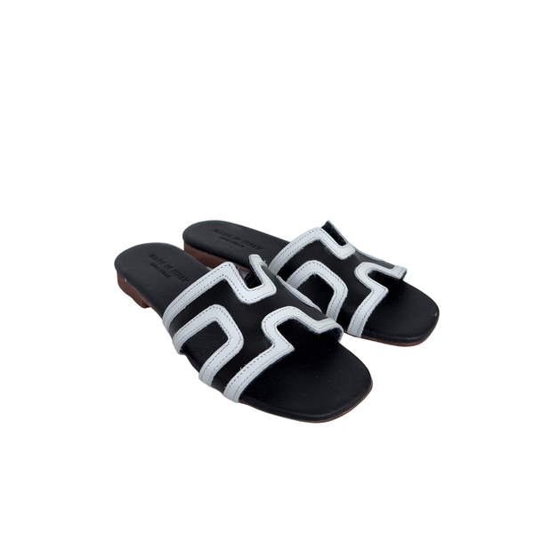 Sandalo H Bicolore - Nero bianco ART 7