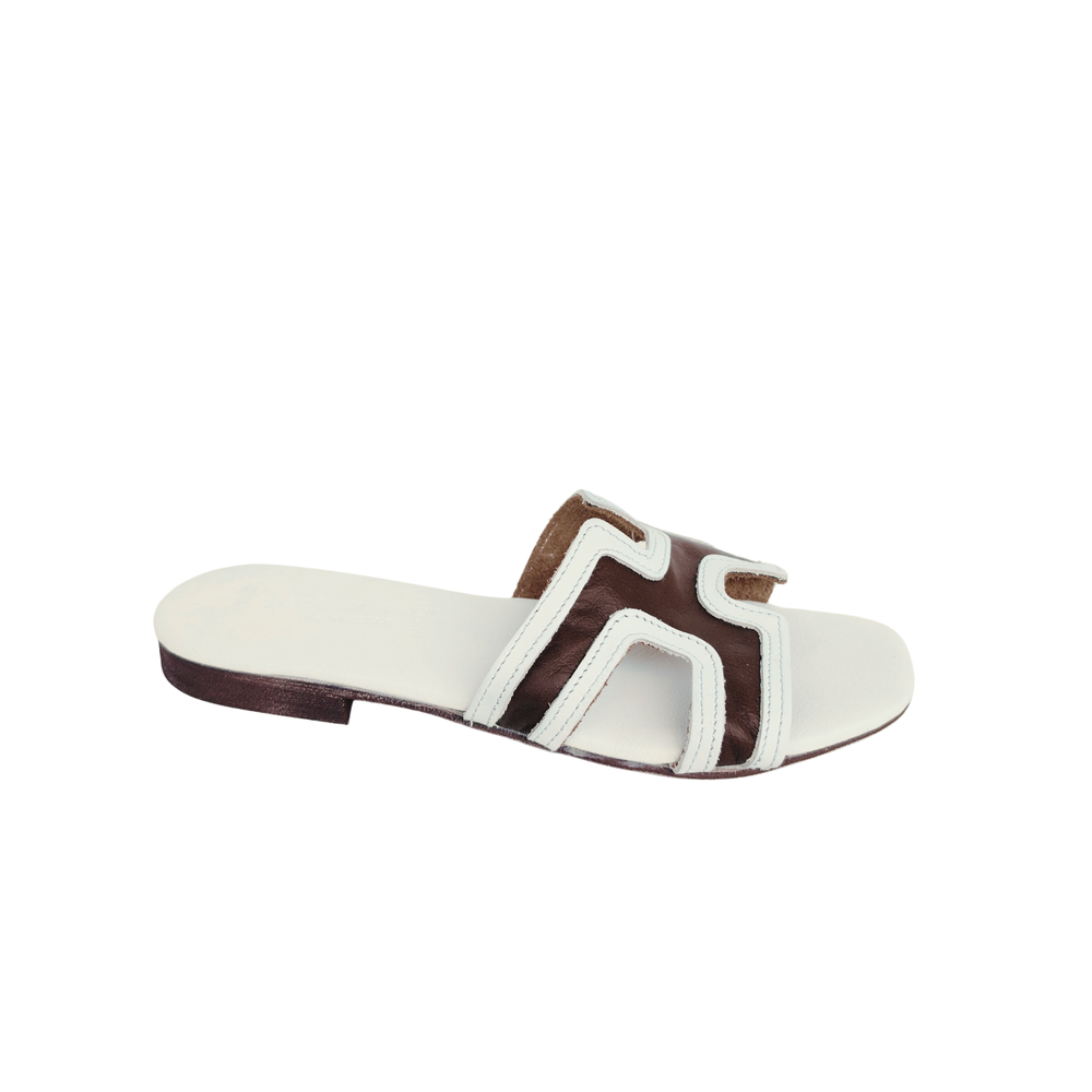 Sandalo H Bicolore - Nocciala bianco ART 7
