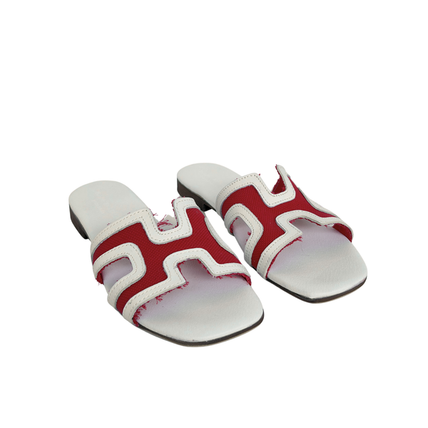 Sandalo H Bicolore - Rosso bianco ART 7
