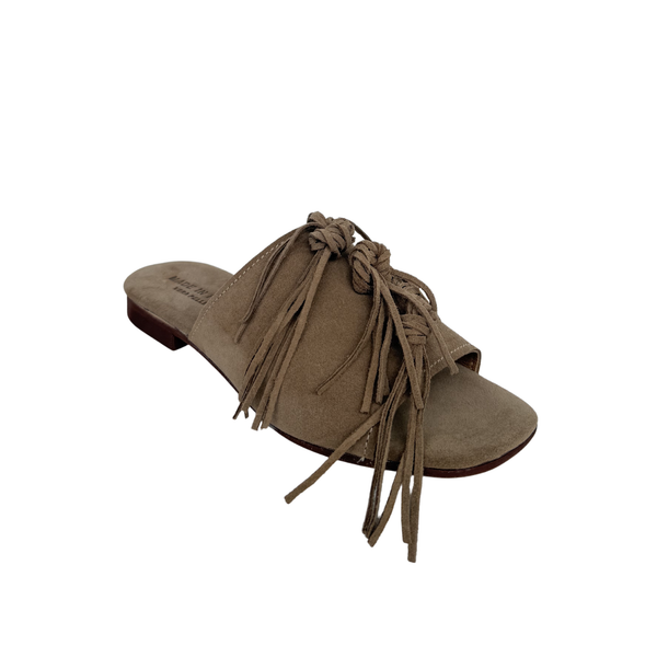Ciabatta Donna in Camoscio con Frange – TORTORA ART 8