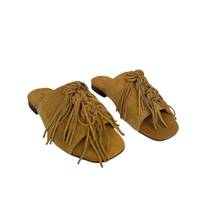 Ciabatta Donna in Camoscio con Frange – SENAPE ART 8