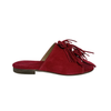 Ciabatta Donna in Camoscio con Frange – rosso ART 8