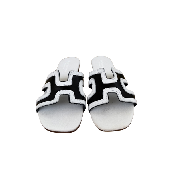 Sandalo H Bicolore - Bianco nero ART 7
