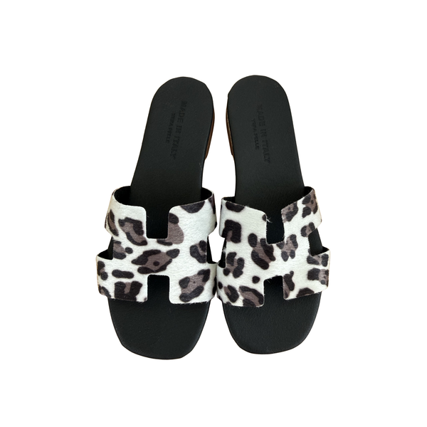 Sandalo H Monocolore - Leopardato Nero ART 3
