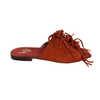 Ciabatta Donna in Camoscio con Frange – arancione ART 8