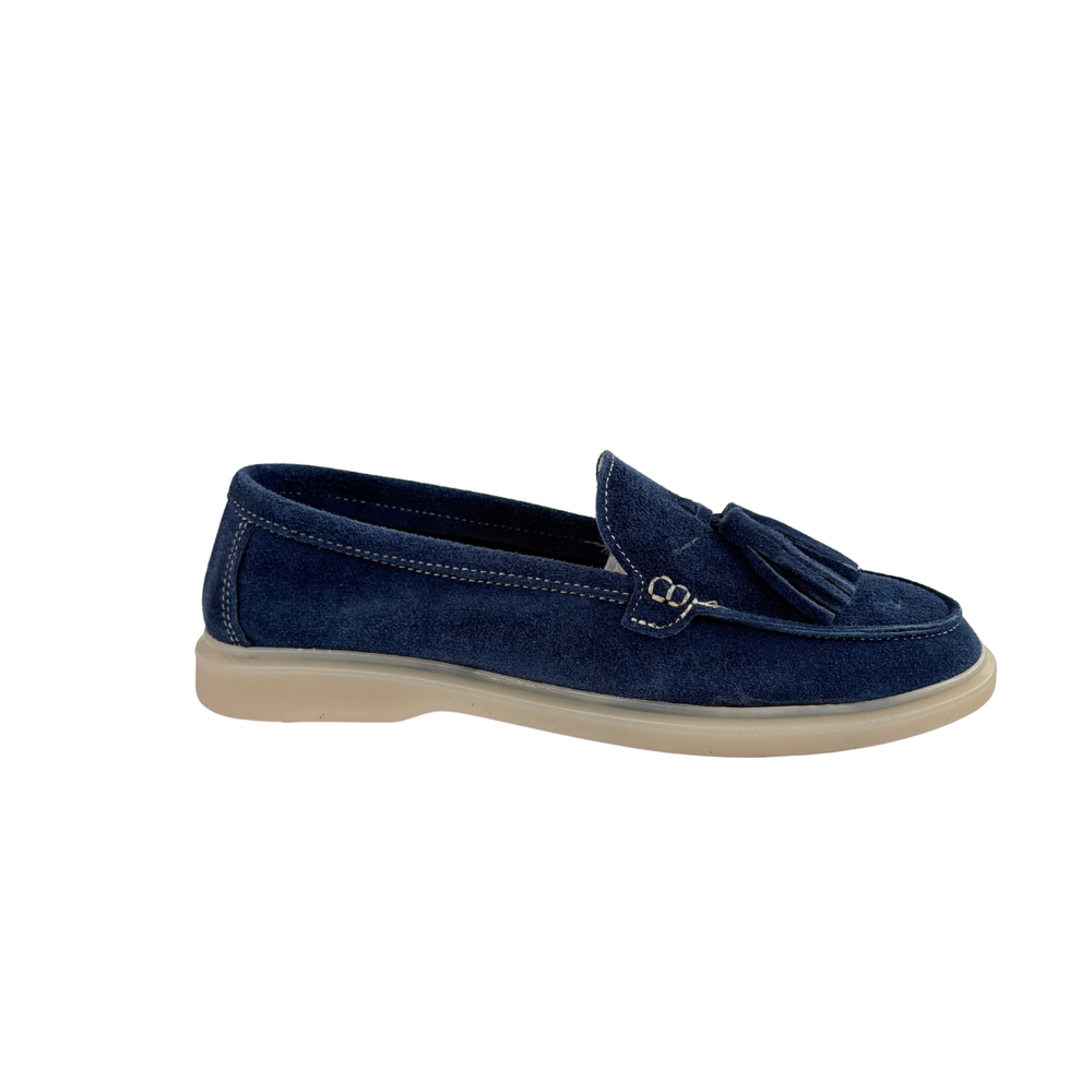 Mocassini morbidi in camoscio - Blue ART.18