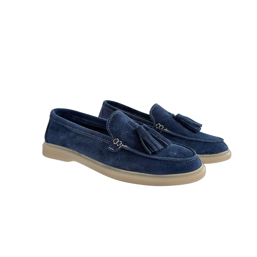 Mocassini morbidi in camoscio - Blue ART.18