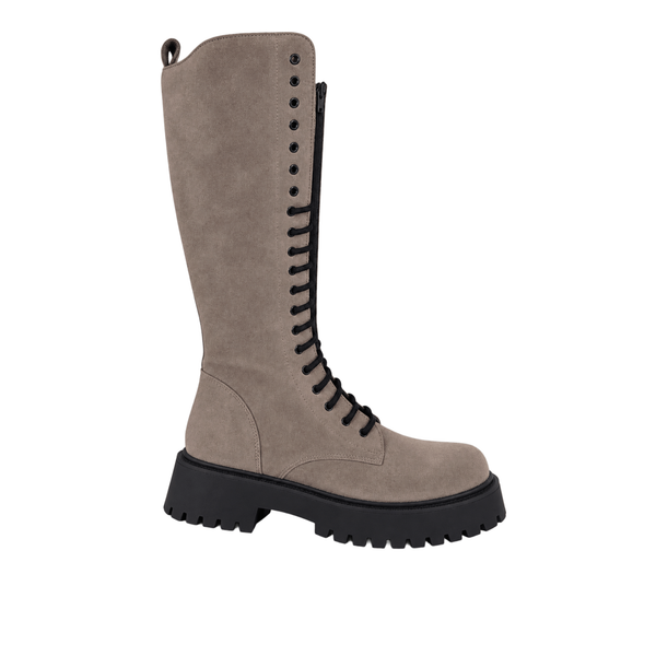 STIVALETTO ALTO STINGRATO IN CAMOSCIO - TORTORA ART 3032